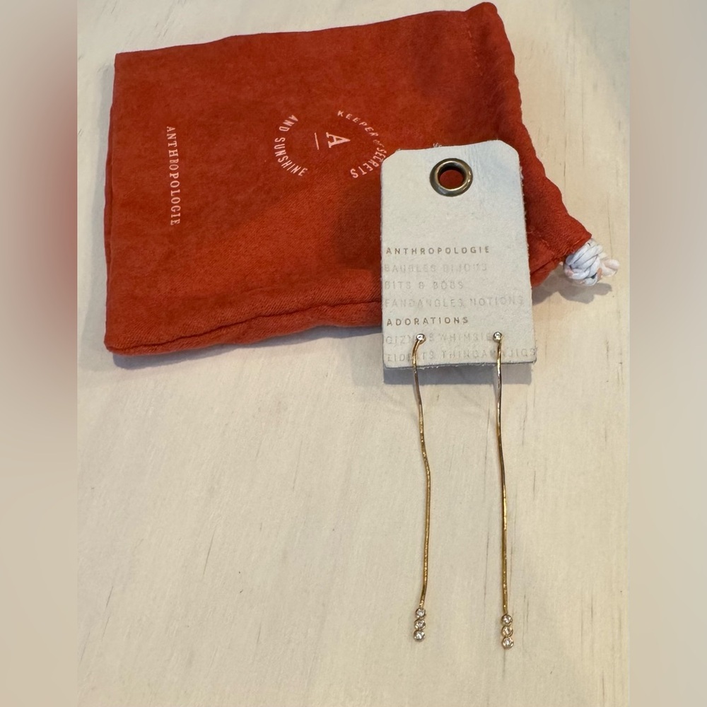 NWT Anthropologie Gold Dangle Earrings